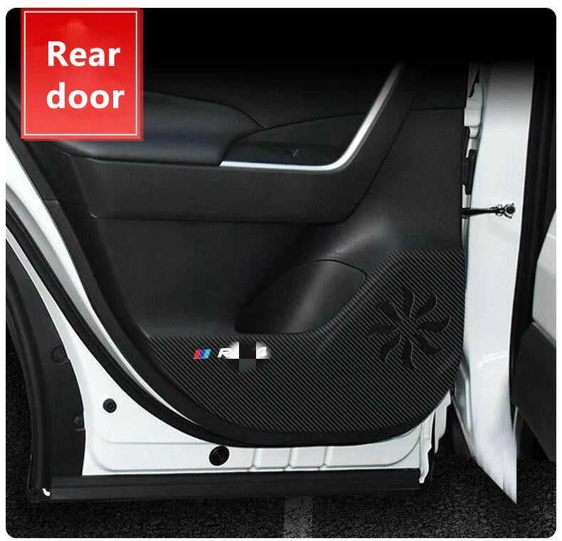 Carbon Fiber Door Anti Kick Pad Protect Stickers for Toyota RAV4 (2019–2024)
