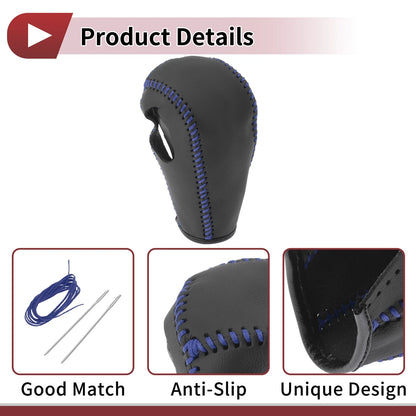 Blue Faux Leather Gear Shift Knob Cover for Ford Edge (2011-2014)