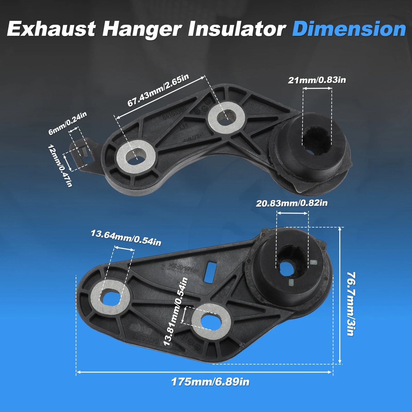 Rear Driver/Passenger Side Muffler Hanger for Chevy Equinox