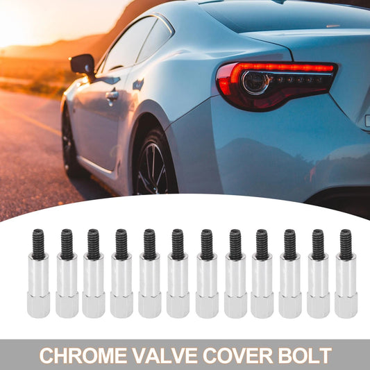 12pcs G1/4-20 Chrome Valve Cover Bolt for Chevy V8 Small-Block