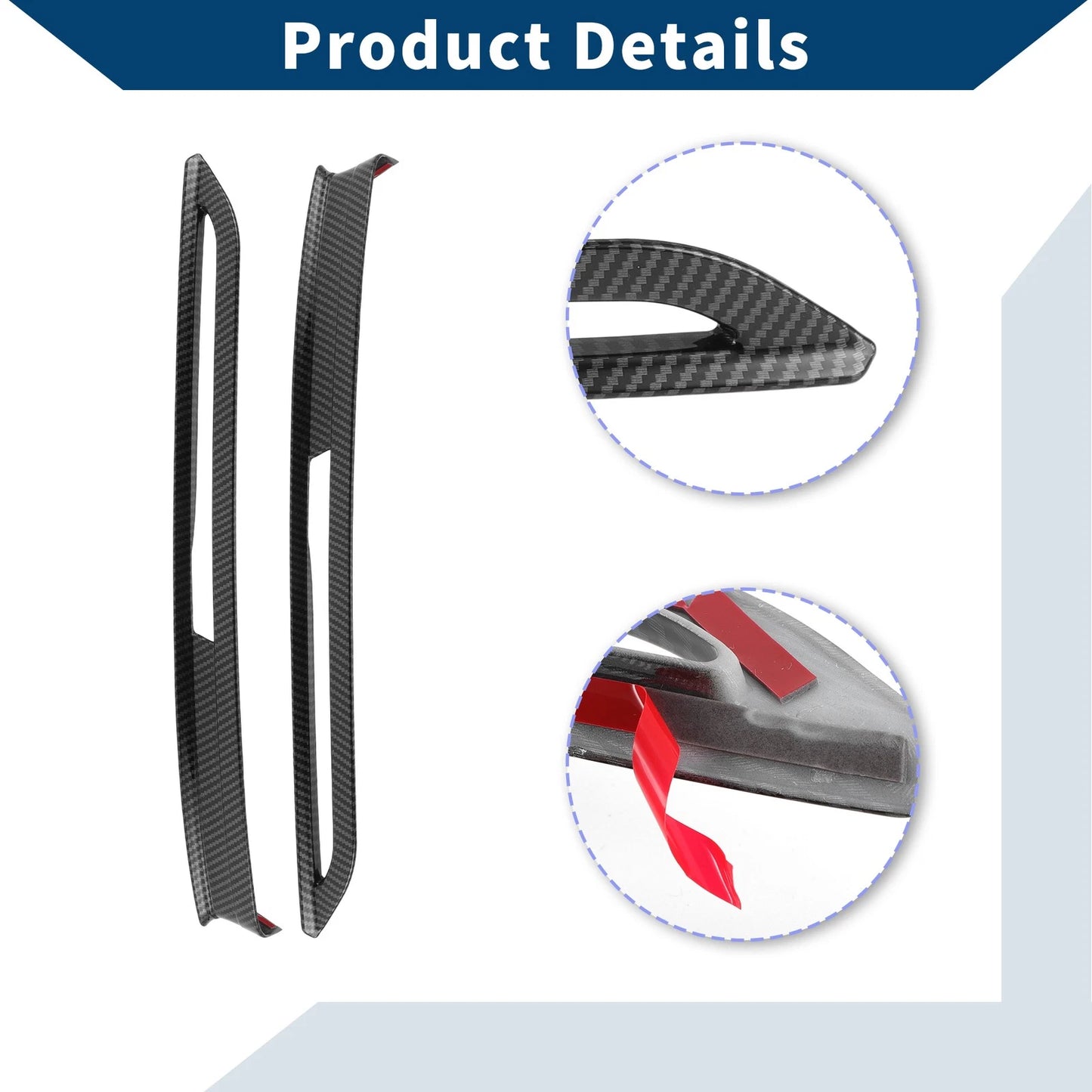 Carbon Fiber Black Front Left & Right Covers for Mazda CX-30 (2020-2022)