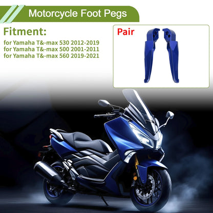 Foot Pegs Aluminum Alloy Blue for Yamaha Tmax 530 (2012–2019)