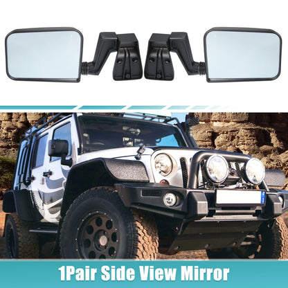 Side View Mirrors for Jeep Wrangler (1987-1995, 1997-2002) - 2 x Quality Pair