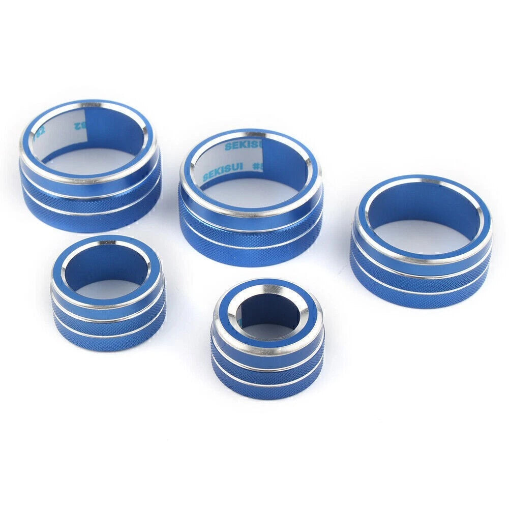 Blue Audio Button Switch Knob Cover Trim for Toyota Camry (2018)