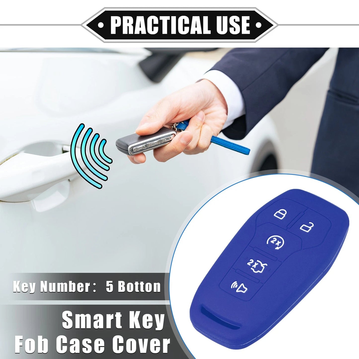 Remote Keyless Smart Key Fob Cover for Ford Explorer (2011-2023)