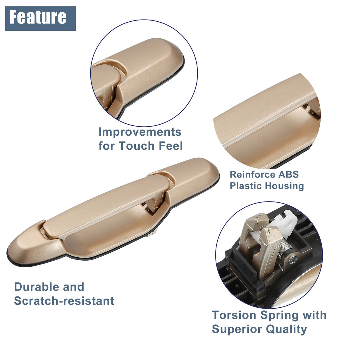 Exterior Door Handle / 2 x / Rear Left and Right for Toyota Sienna