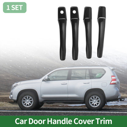 Carbon Fiber Black Door Handle Cover Trim for Mitsubishi Lancer EVO (02-07)