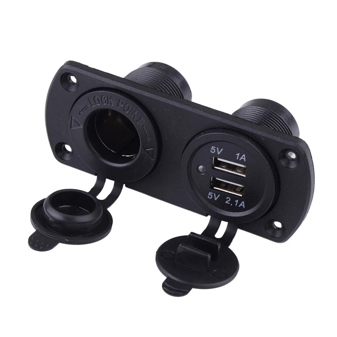 12-24V Dual USB Charger Socket Plug Panel for Car Truck