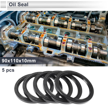 Oil Seal 90x110x10mm 5 Pcs Seal Ring Rotary Shaft Nitrile Rubber