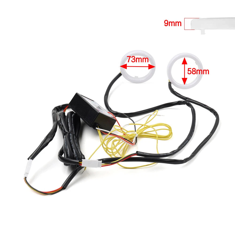 RGB Phone Control Angel Eye Halo Rings Headlight DRL for Car