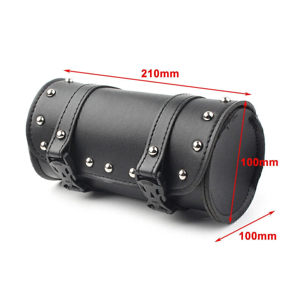 Motorcycle Handlebar Sissy Bar Saddlebag Fork Roll Barrel Bag for Yamaha Honda
