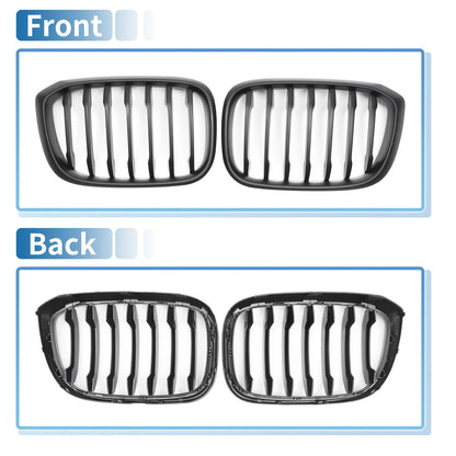 Front Upper Bumper Grille Matte Black Signal Slat for BMW X3 G01 (2020-2023)