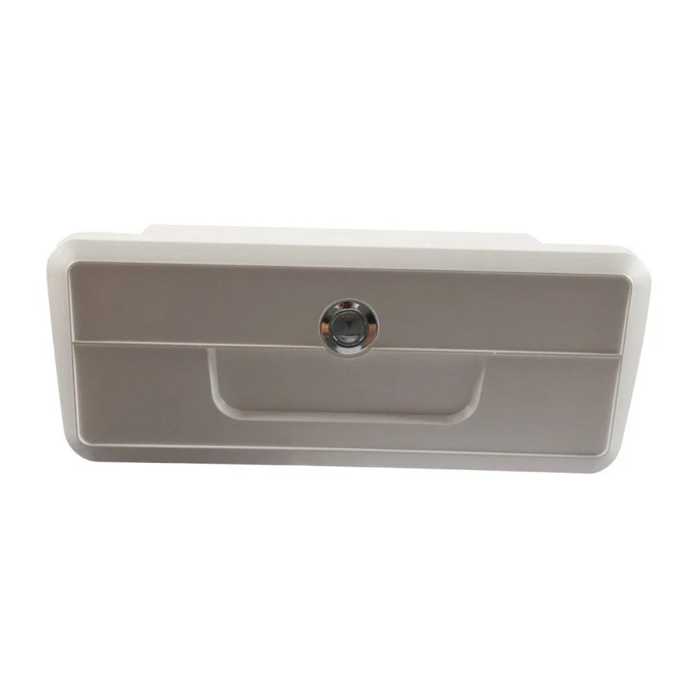 Boat Glove Box with Lock & 2 Cup Holders for Marine Storage