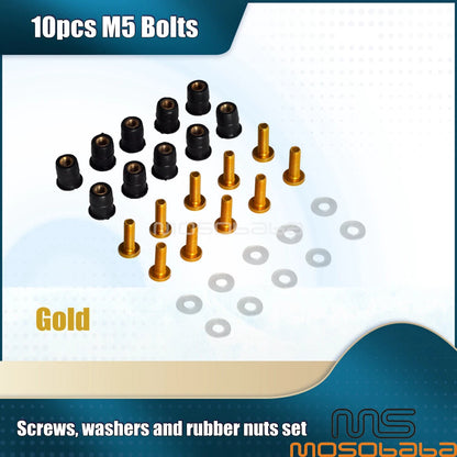 M5 Rubber Nuts 18mm Bolts/Screws for Honda Yamaha Suzuki