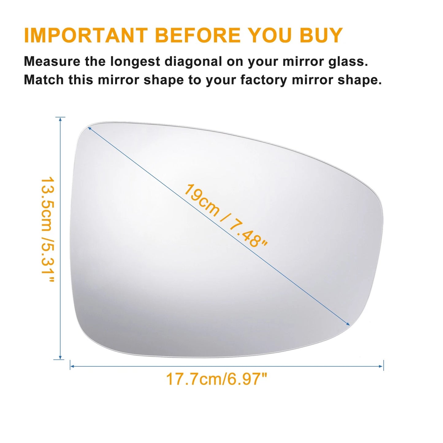 Heated Left Right Mirror Glass w/ Backing Plate for Mazda CX-5 (2013-2014)