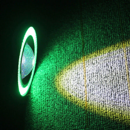 89mm LED Fog Light Lamp for Car Projector - Green COB Halo Angel Eye Bulbs