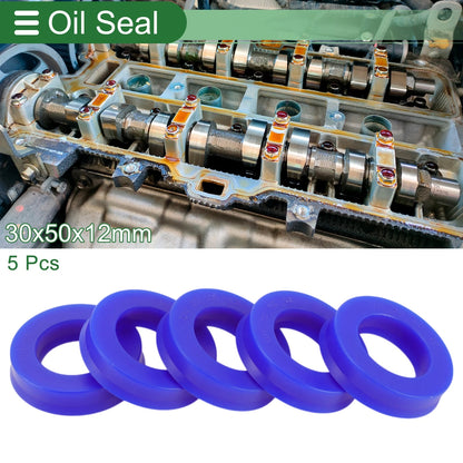Oil Seal 30x50x12mm TPU Rotary Shaft Seal 5 Pcs for Car