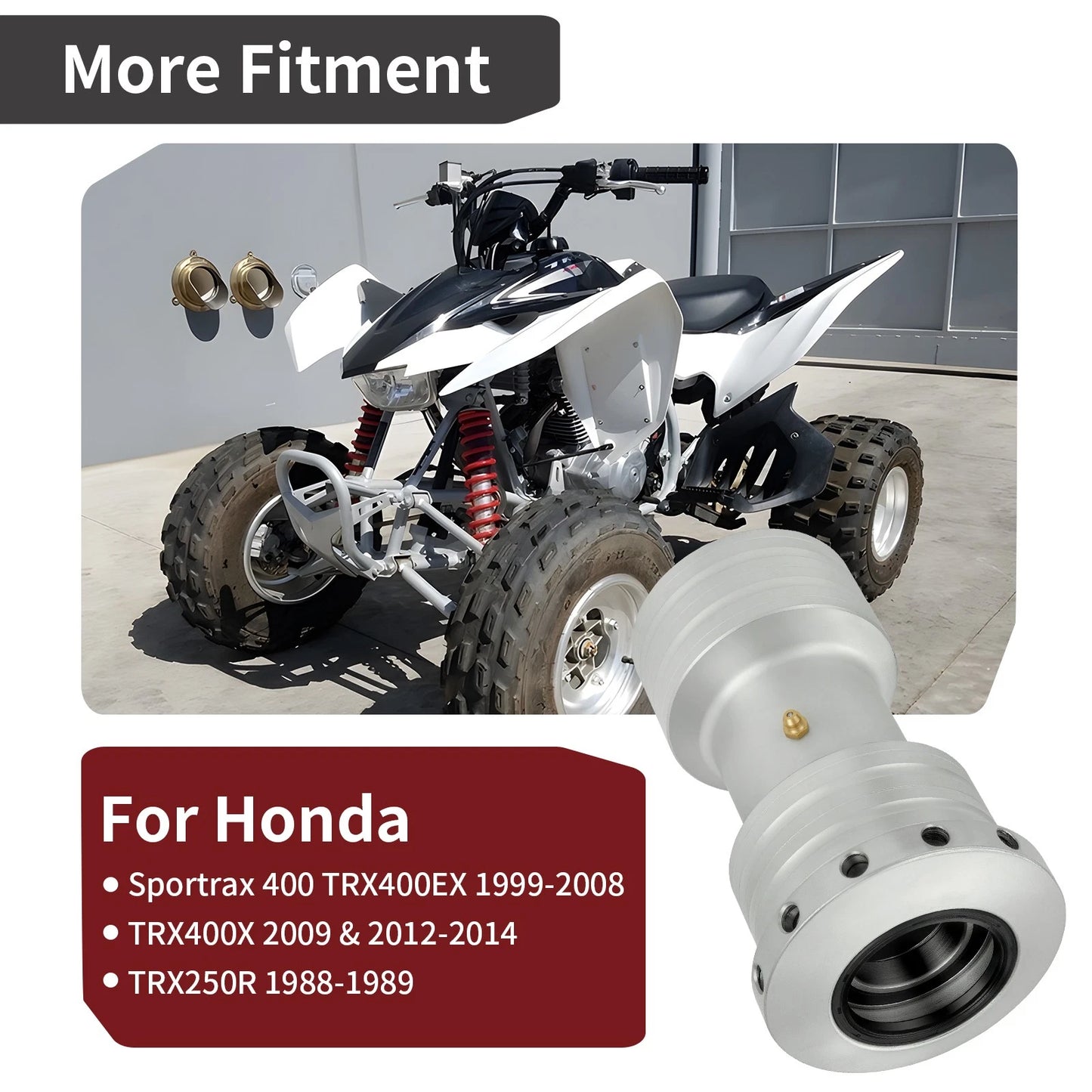 Rear Axle Bearing Carrier Hub for Honda Sportrax 250R 400EX 400X (1986–2009)