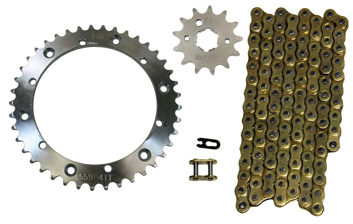 Gold 520x104 Drive Chain & 13/41 Sprockets for Yamaha Banshee 350 (1989–2006)