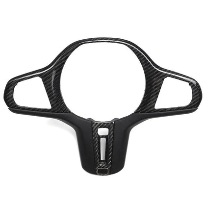 Real Carbon Fiber Steering Wheel Trim for BMW 5 Series G30 G31 M5 F90 (2017-2023)