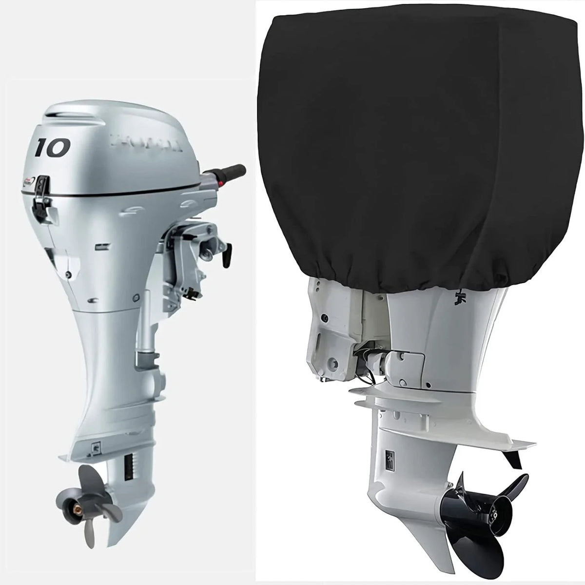 60-100HP Outboard Motor Engine Cover for Universal Trailerable Black