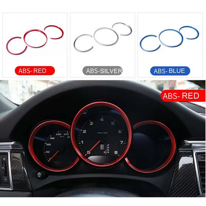 3PCS Silver Center Dashboard Covers Trim fit For Porsche 718 Boxter Cayman 2013+
