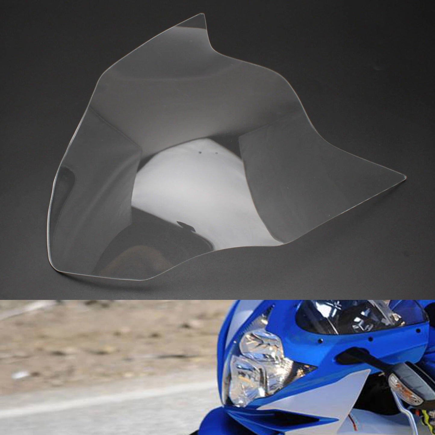 Protective Cover Front Headlight Glass Clear for Suzuki GSX-R 600 (2014-2020)