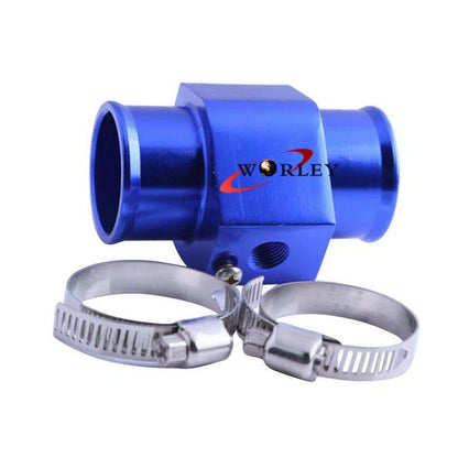 30MM Water Temp Sensor Alloy Adaptor for Radiator Hose Connector + Clamps