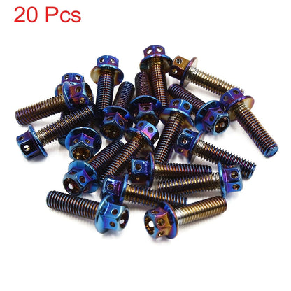 Bolts 20pcs M6 Hex Motorcycle Steel for Motorcycle