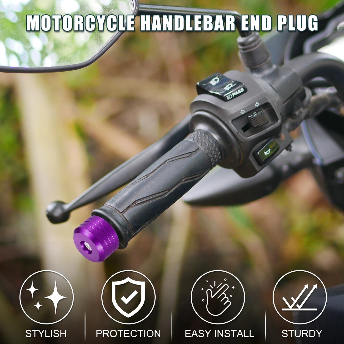 End Plug / 2 Pcs 18-20mm 30mm OD / Handlebar for Motorcycle