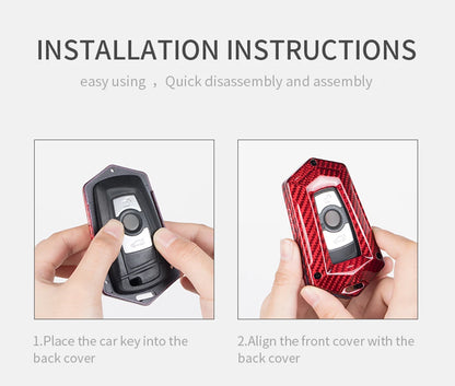 Carbon Fiber Key Shell Case Cover for BMW F30 F32 F22 F10 F80 F82 (2012-2020)
