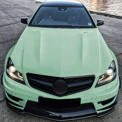 Gloss Black Front Spoiler Lip for Benz C Class C63 AMG (2011-2014)