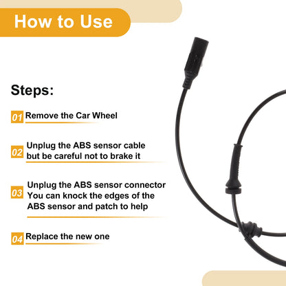 ABS Wheel Speed Sensor for Jeep Compass L4 2.4L (2017-2023)