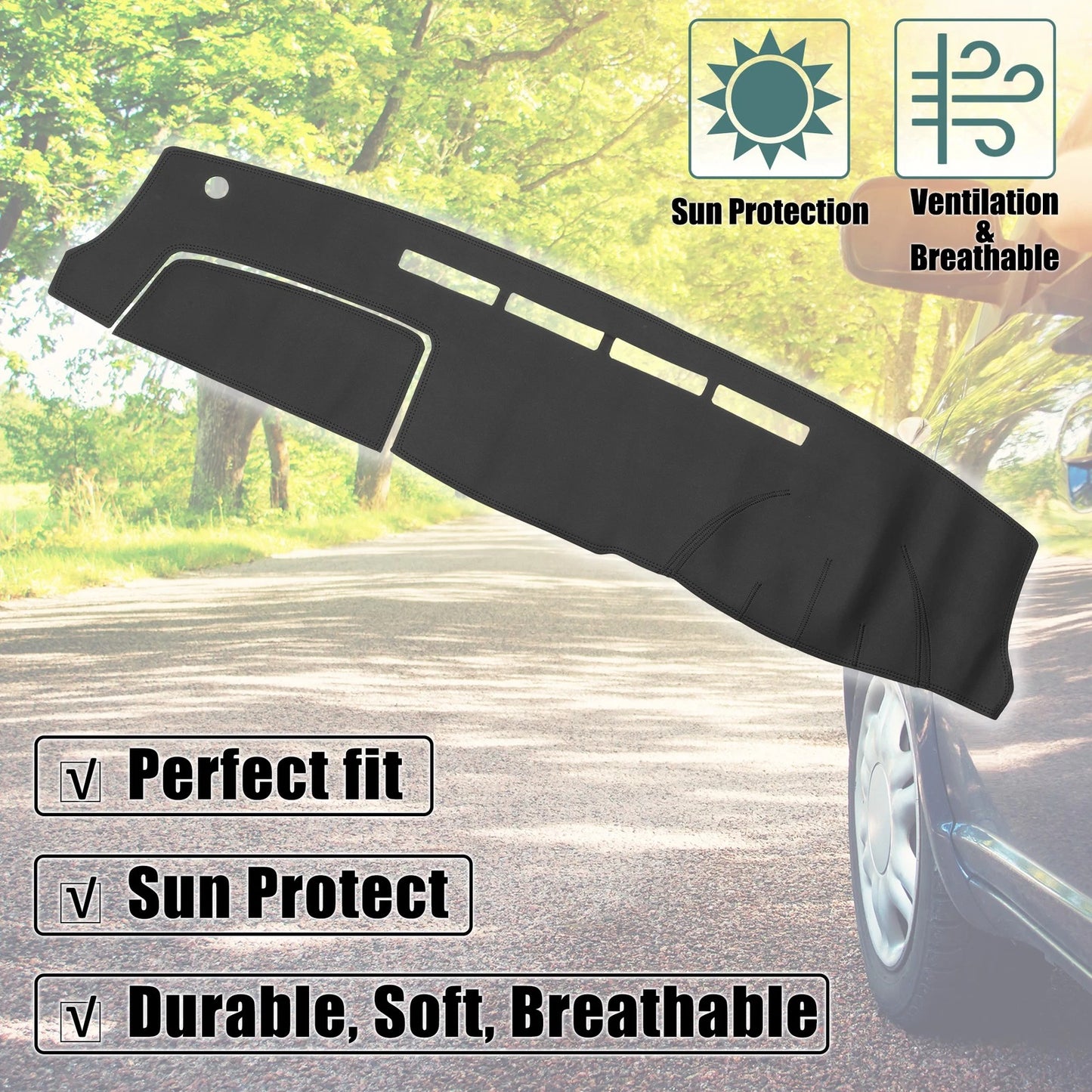 Faux Leather Dashboard Cover for Toyota HiAce 200 Series (2004)