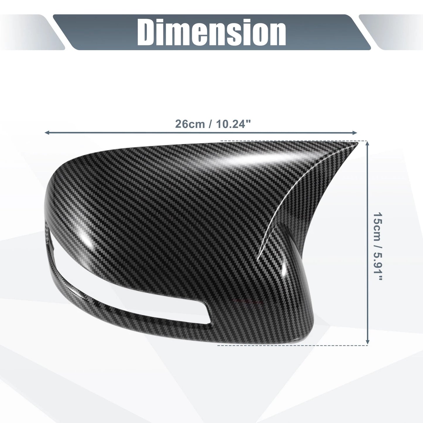 Rearview Mirror Cover Overlay Carbon Fiber for Honda Civic (2012-2015)