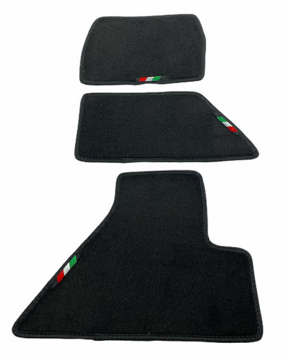 Floor Mats for Ferrari 512 TR 1992-1994 Black Tailored Carpets & Emblem