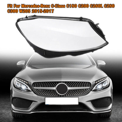 Right Headlamp Shell for Mercedes C Class W205 Headlight Lens Cover (2014-2017)