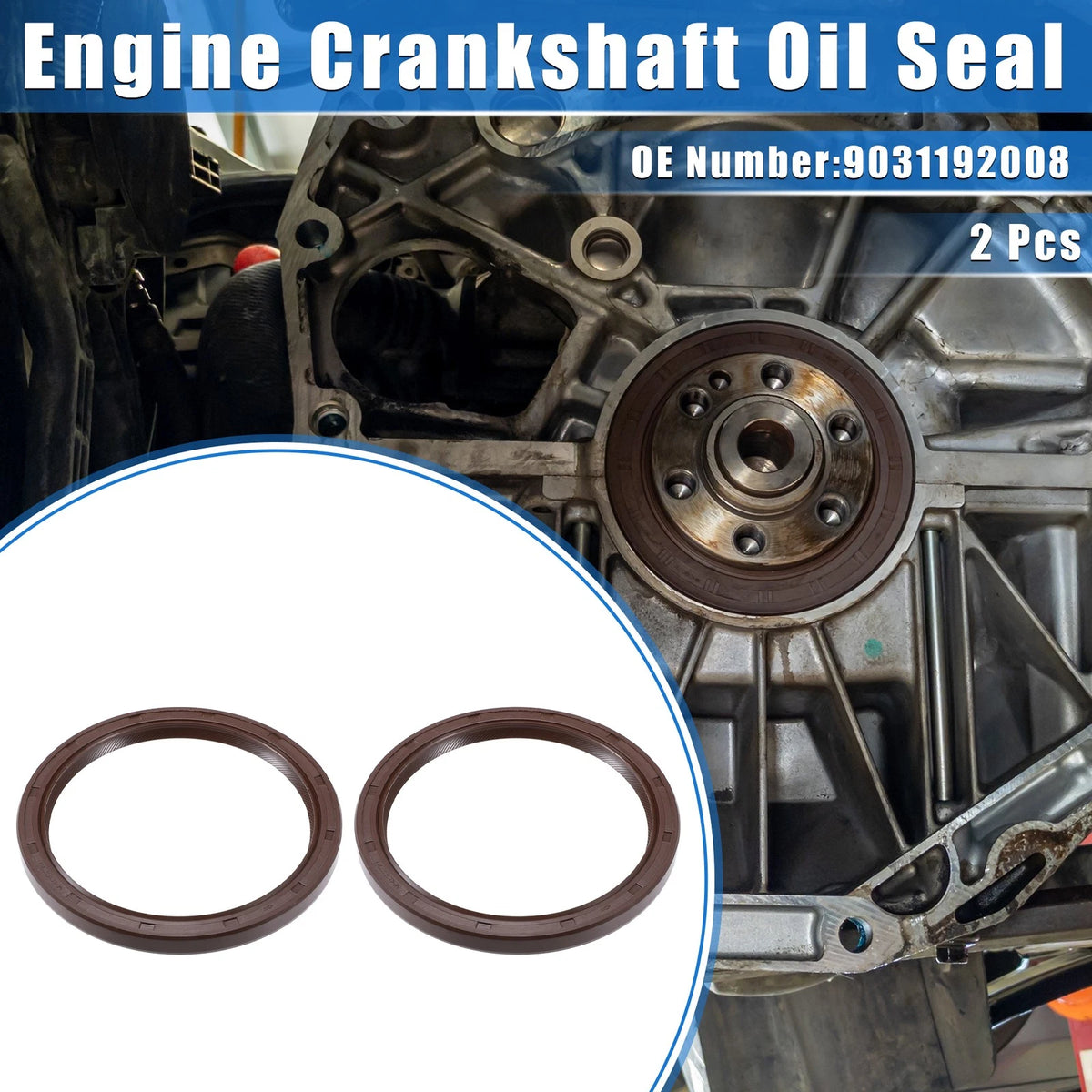 Engine Crankshaft Oil Seals for Toyota Sienna (1998-2015) Rubber