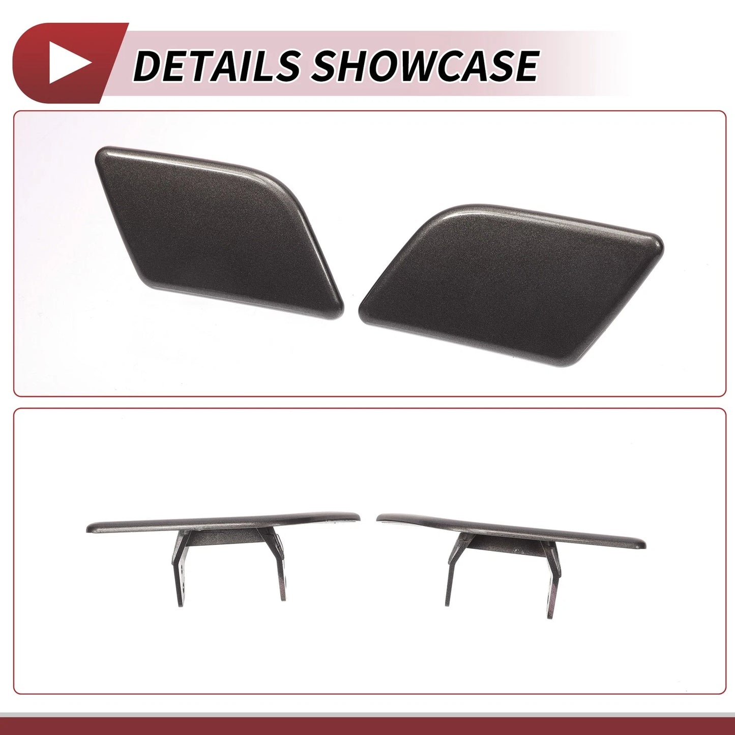 2x Front Left & Right Washer Nozzle Cover Caps for BMW X1 (2013-2015)