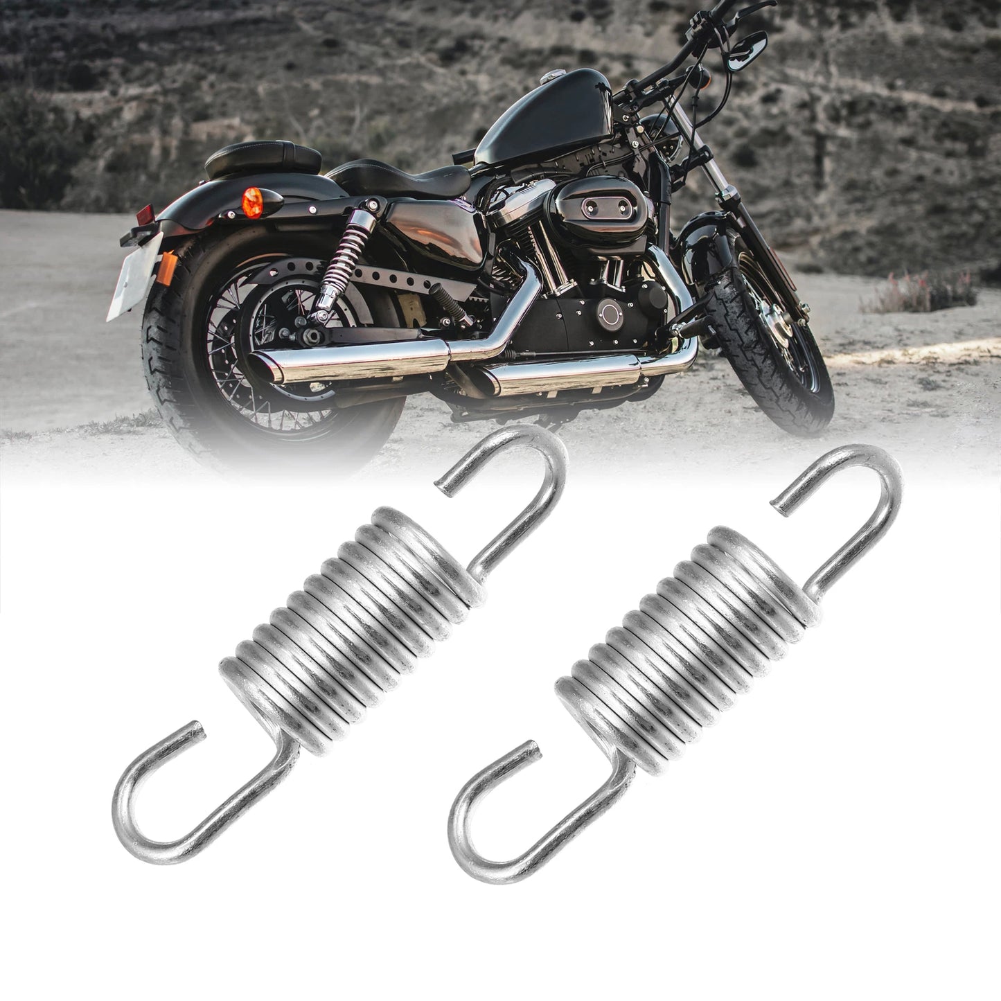 6cm Silver Tone Motorcycle Brake Pedal Return Springs for Suzuki