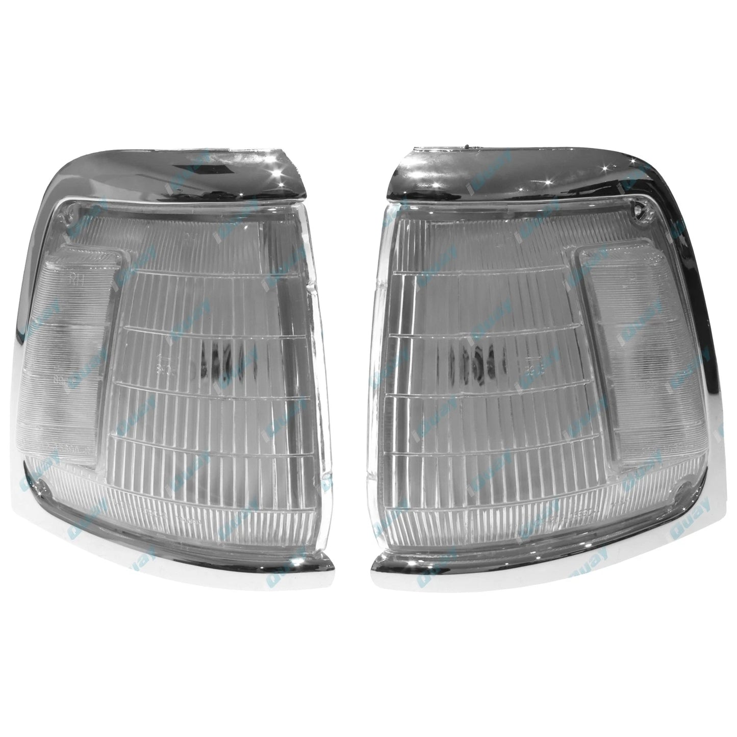 LH+RH Chrome Corner Lights Pair for Toyota Hilux LN85 RN85 4cyl 2.4L 1991-1997