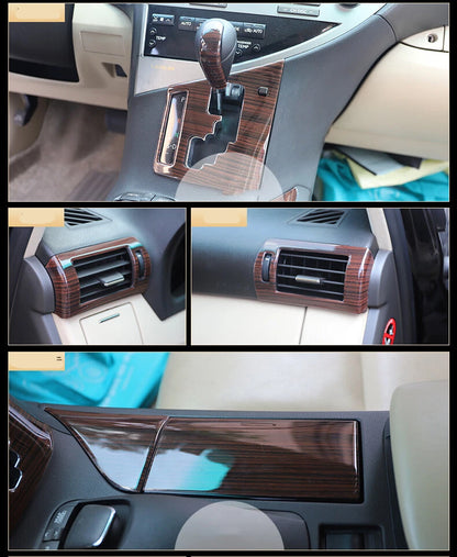 12x Wood Grain Interior Accessories Cover Trim for LEXUS RX (2010–2015)
