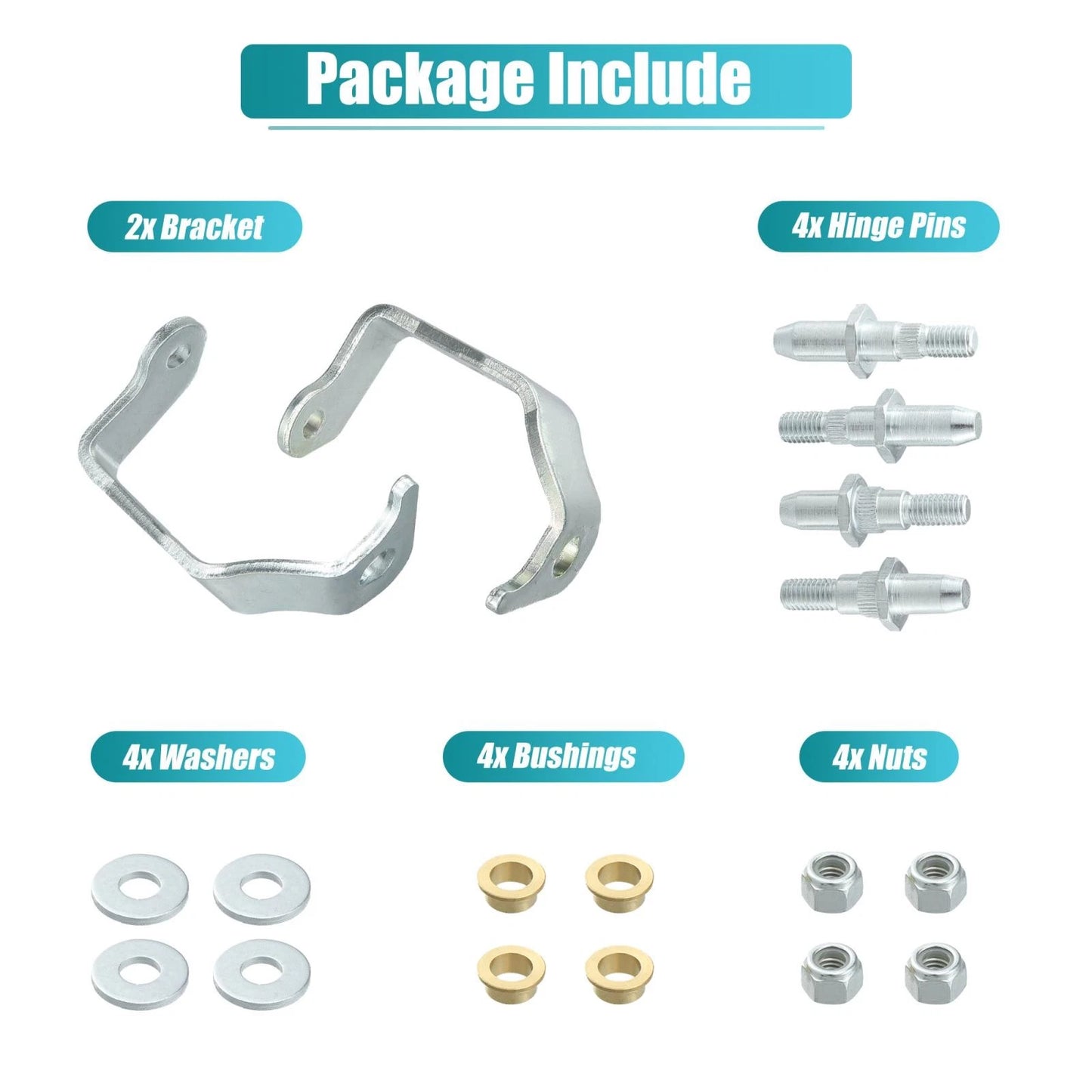 1 Pair Front Door Hinge Pin Bushing Repair Kit for GMC Chevrolet