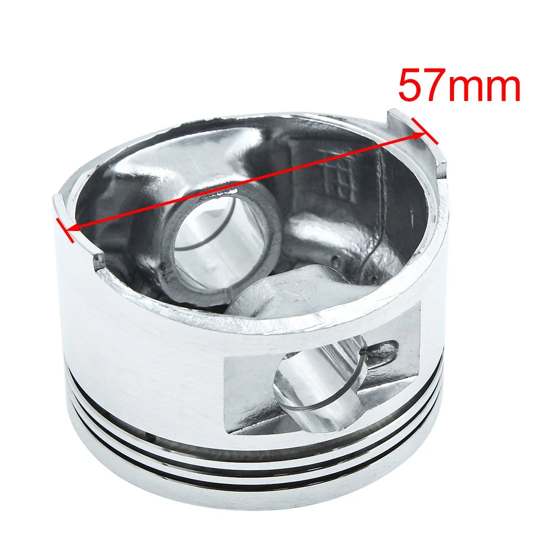 Piston Kit 57mm with Pins Rings Clips for GY6-150