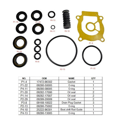 Gearcase Seal Kit for Suzuki DT DF 25 30 Outboard Lower Unit (1990-2023)