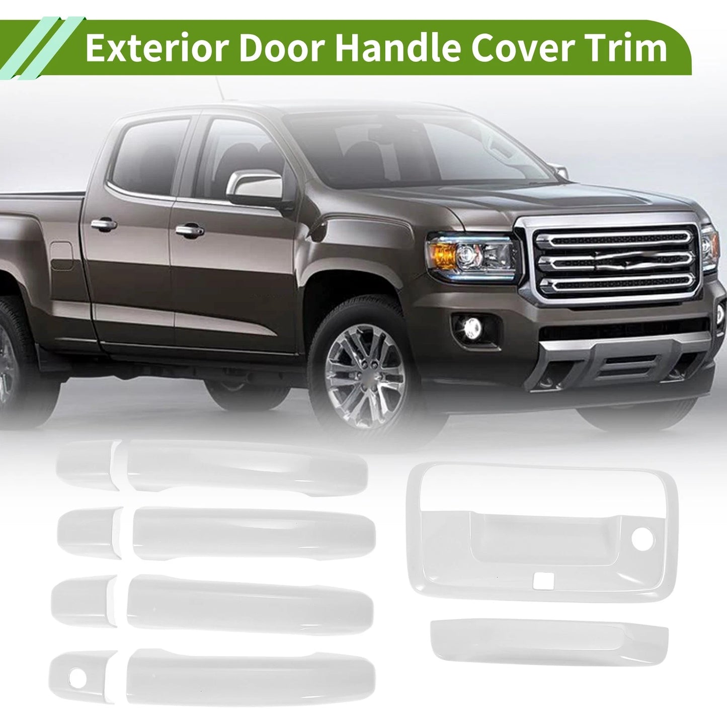 Exterior Door Handle Cover Trim for Chevrolet Colorado White
