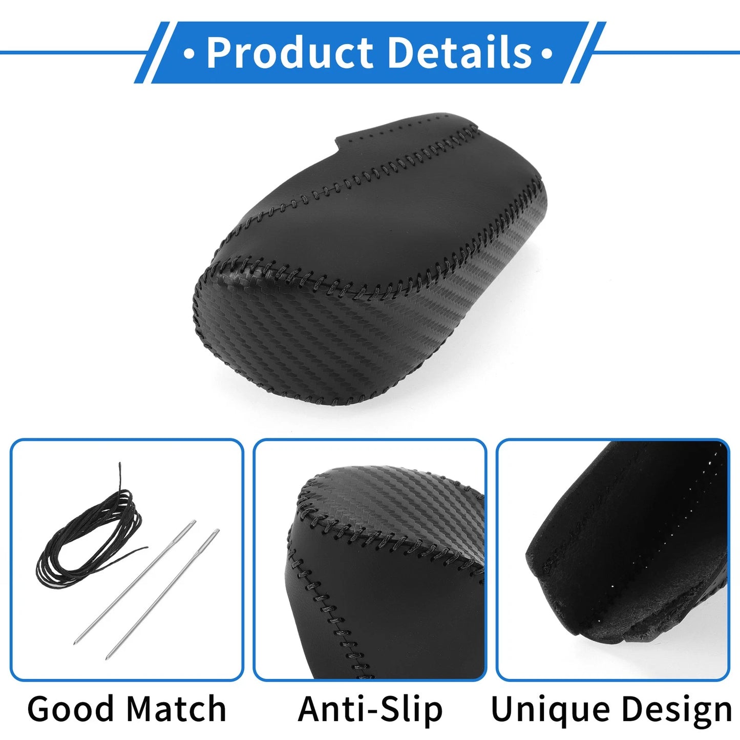 Gear Shift Knob Cover for Chevrolet Cruze (2011 - 2015) Carbon Fiber Black