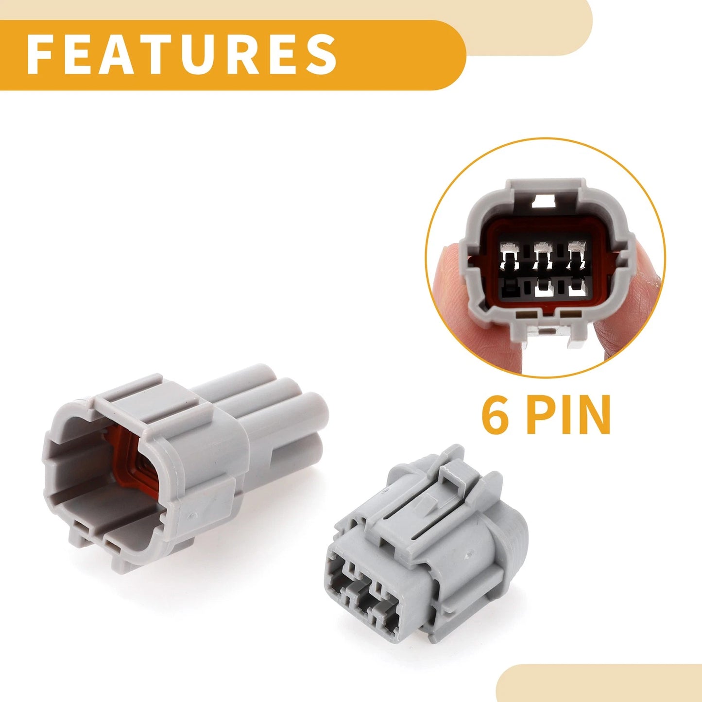 6 Pin Headlight Daytime Running Connector Plug for Nissan