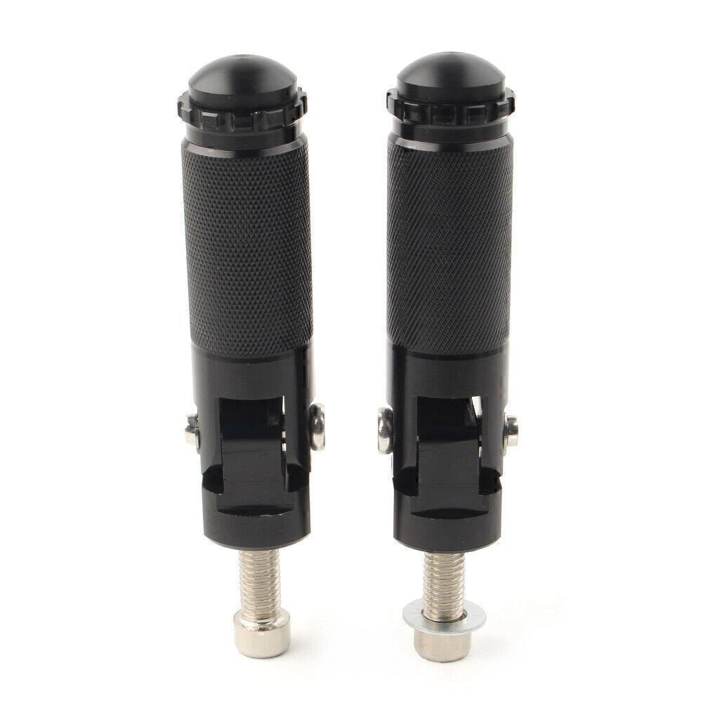 Folding Foot Pegs for Universal Motorcycle Bike Rear Set Pedals Racing Black
