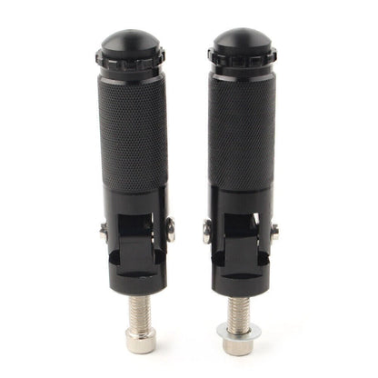 Folding Foot Pegs for Universal Motorcycle Bike Rear Set Pedals Racing Black